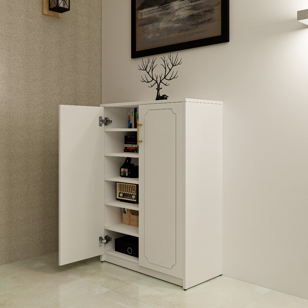 HAPPY FURNITURE , Tủ lưu trữ 2 cửa mở - NERIS , TCM_145 , 70cm x 34cm x 100cm