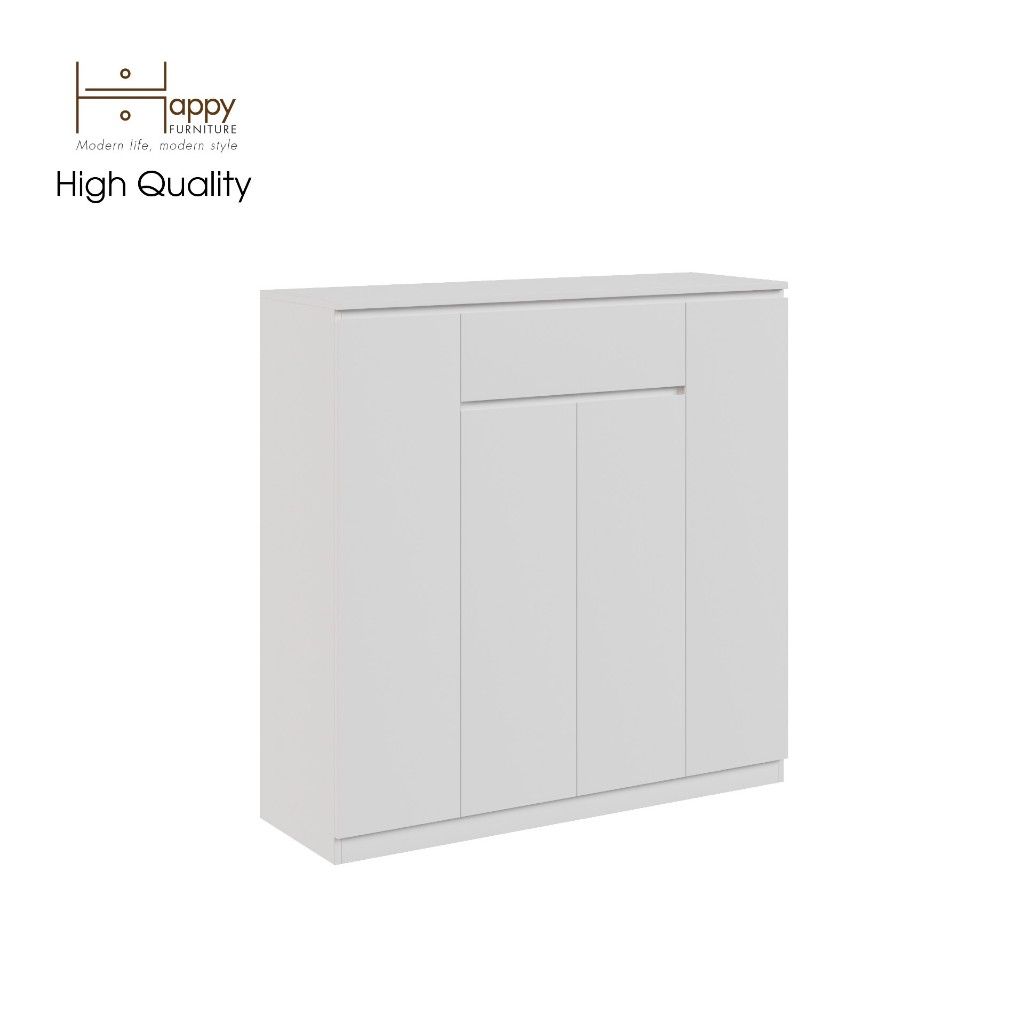 HAPPY FURNITURE , Tủ lưu trữ 4 cánh mở 1 ngăn kéo - OLA , TCM_080 , 120cm x 40cm x 120cm