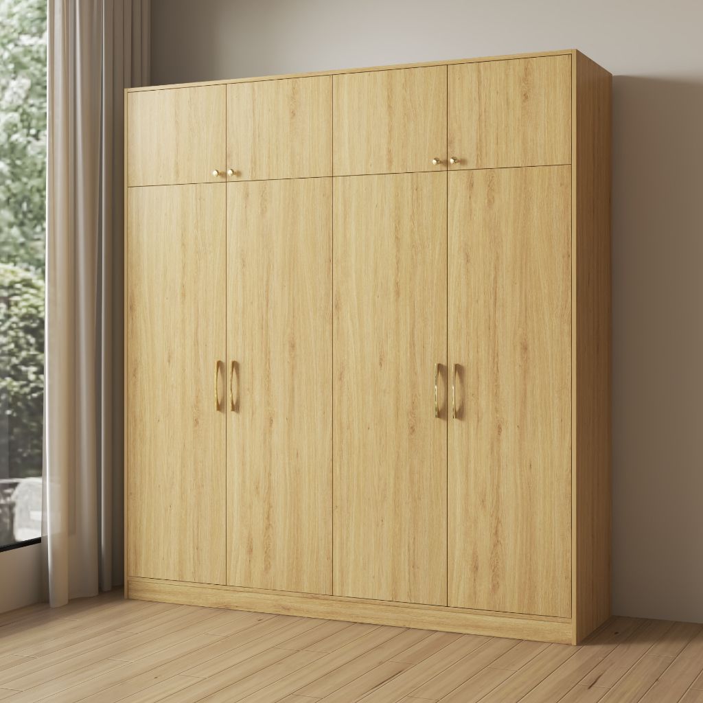 HAPPY FURNITURE , Tủ quần áo 2mx2m2 - ELEGANT , TCM_047 , 200cm x 54cm x 220cm