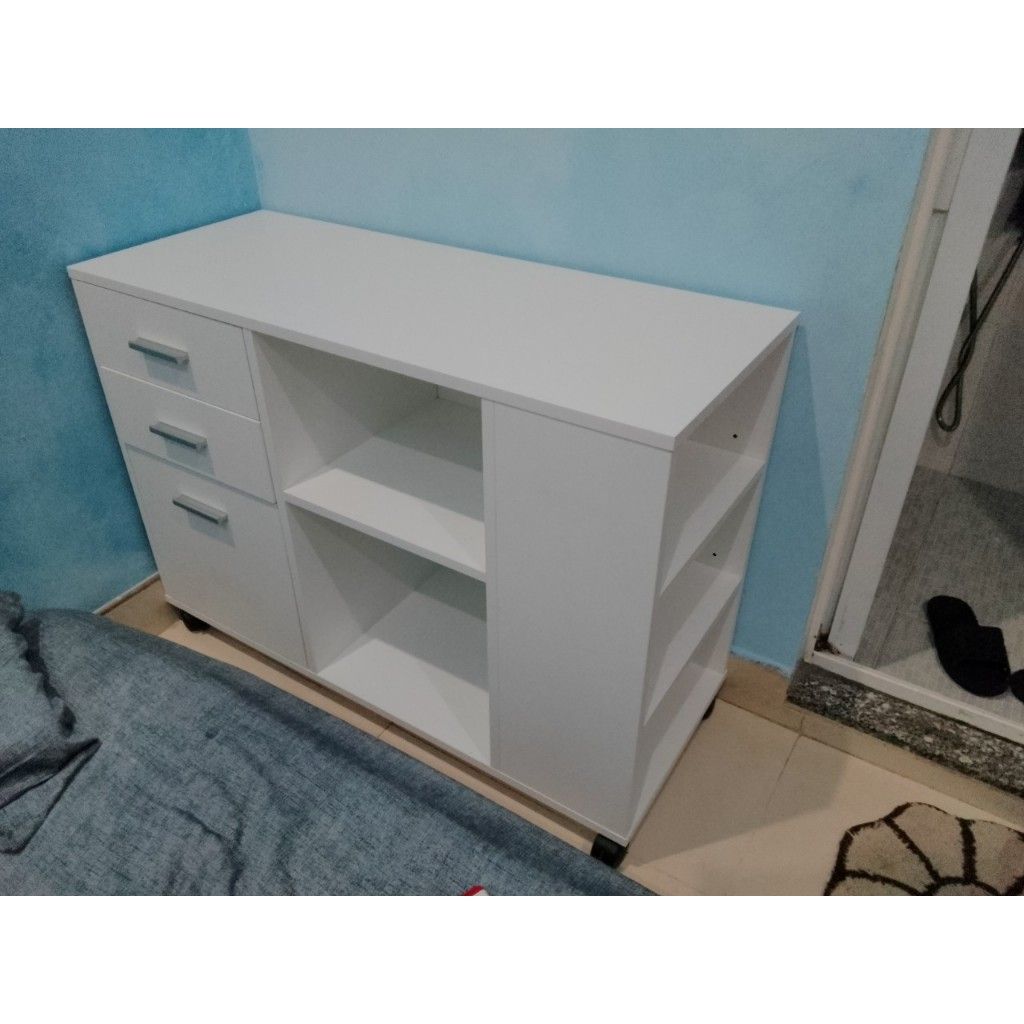 HAPPY FURNITURE , Tủ đựng hồ sơ kết hợp kệ sách - COMFEE , THK_017 , 100cm x 40cm x 66cm