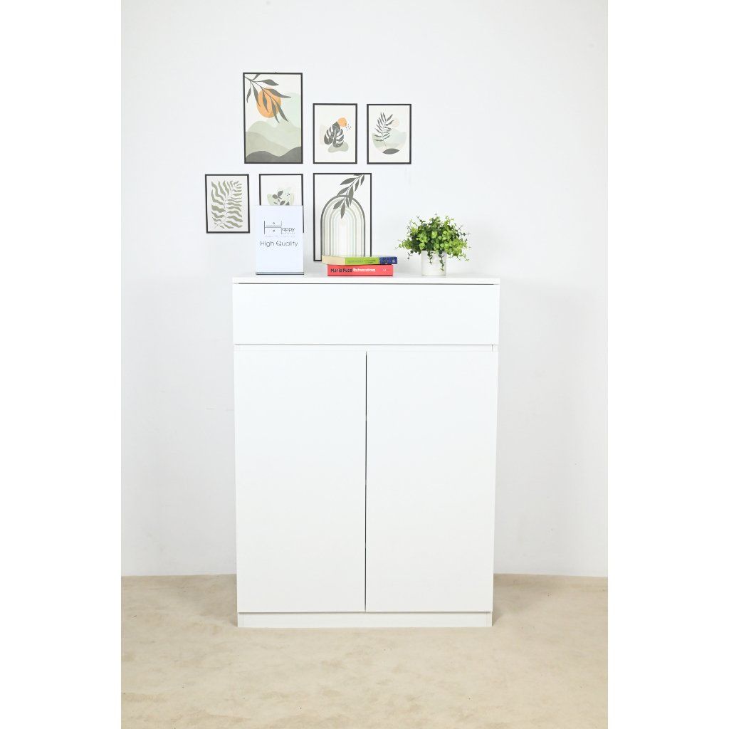 HAPPY FURNITURE , Tủ lưu trữ 2 cánh mở 1 ngăn kéo - OLA , TCM_078 , 80cm x 40cm x 110cm