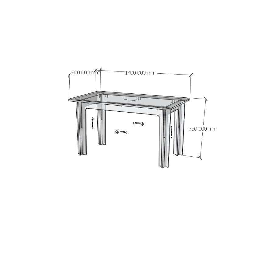 HAPPY FURNITURE , Gỗ tự nhiên , Bàn làm việc gỗ Plywood - AIDAN , BAN_108 , 140cm x 80cm x 75cm DxRxC