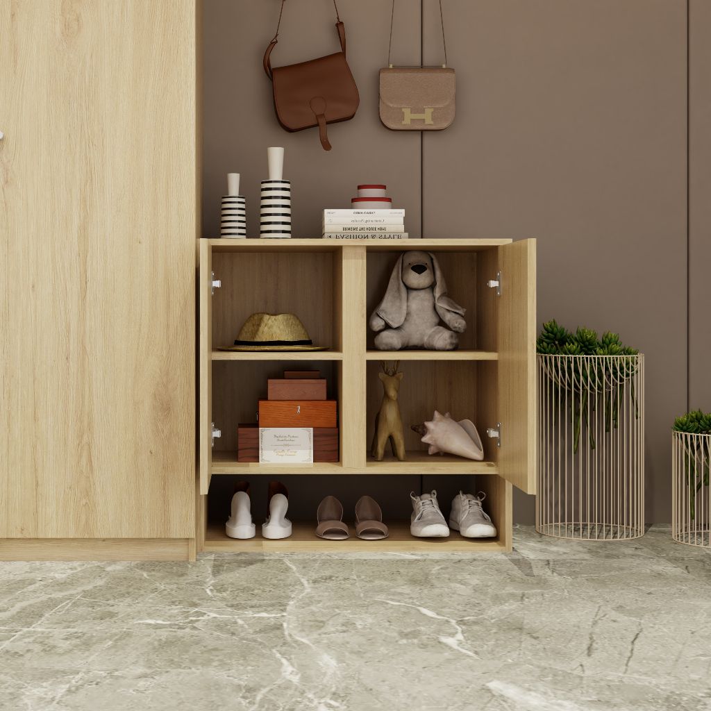 HAPPY FURNITURE , Tủ đựng đồ 2 cánh mở - SCANDINA , TCM_095 , 80cm x 45cm x 80cm