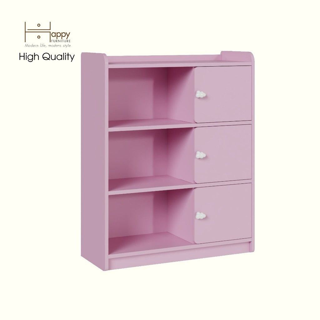 HAPPY FURNITURE , Tủ lưu trữ 3 cửa mở cho trẻ em - KID , TLT_009 , 80cm x 32cm x 100cm