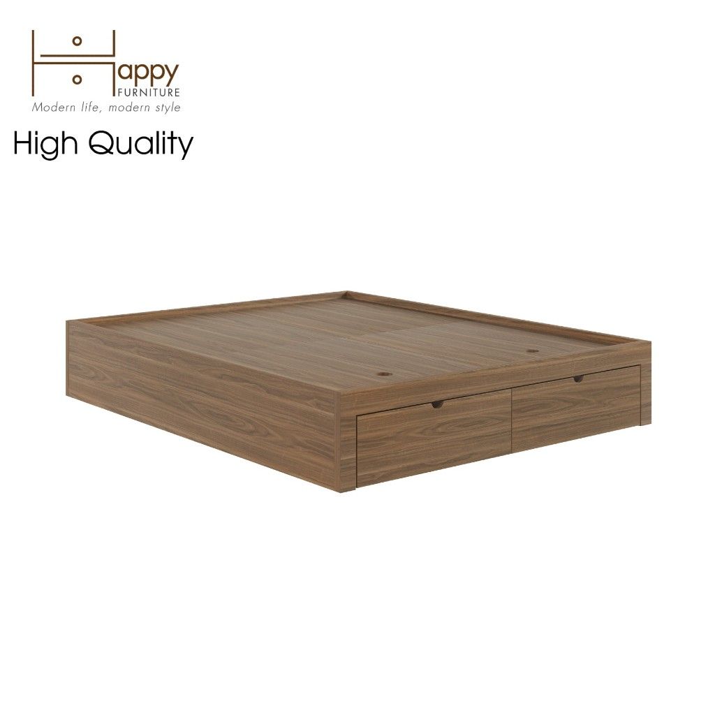 HAPPY FURNITURE , Giường ngủ 2 ngăn kéo - CIRCLE , GNG_085 GNG_086 GNG_087 GNG_088 , 207cm x 35cm