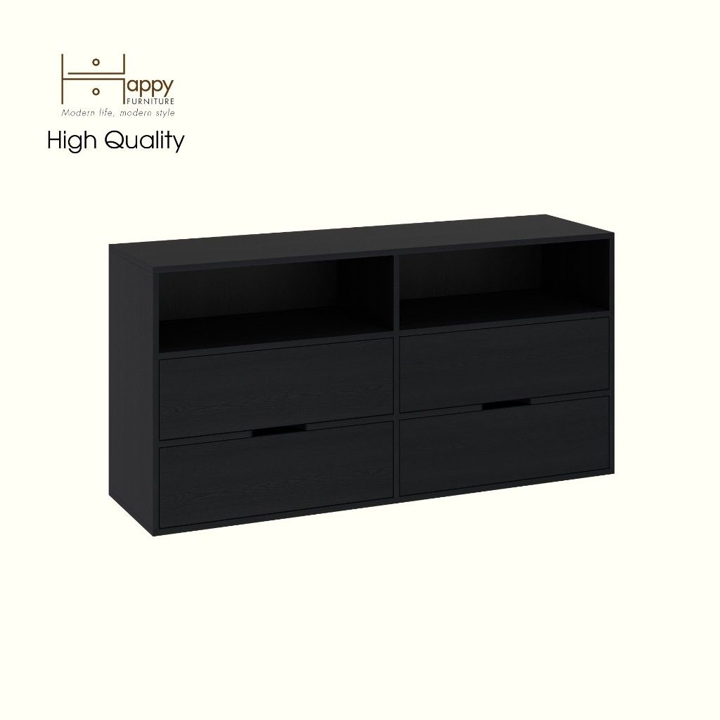 HAPPY FURNITURE , Tủ lưu trữ 4 ngăn kéo - LAYLA , THK_330 , 140cm x 40cm x 70cm DxRxC