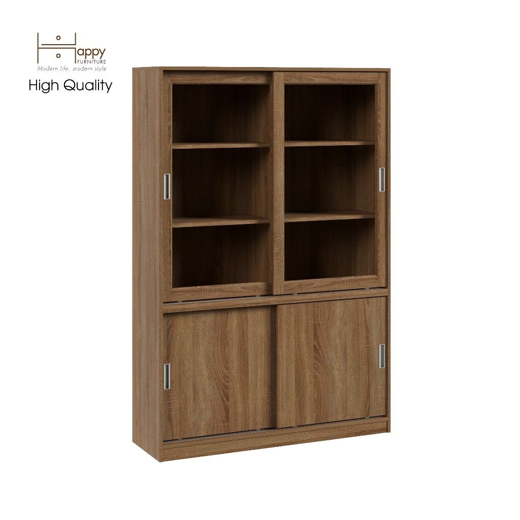 HAPPY FURNITURE , Tủ lưu trữ 4 cánh lùa - LUCA , TCL_010 , 120cm x 40cm x 180cm