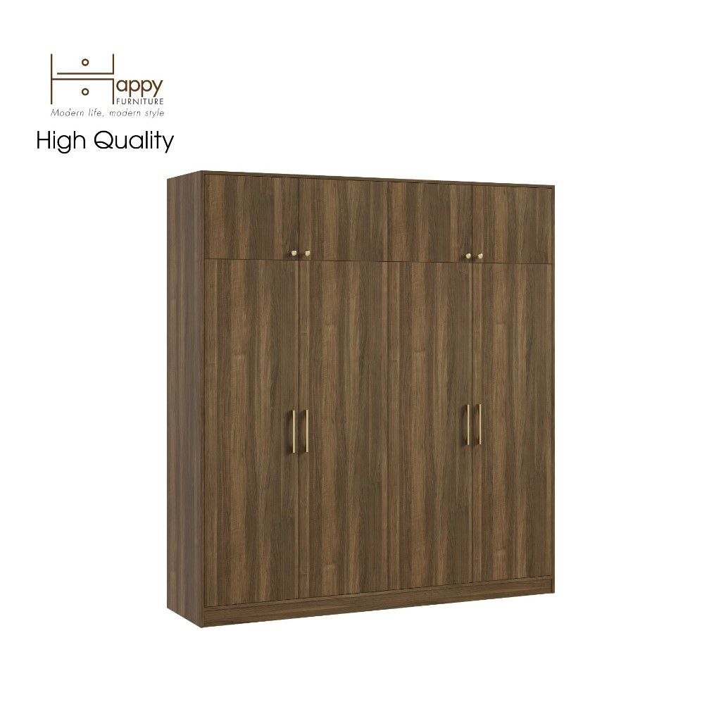 HAPPY FURNITURE , Tủ quần áo 2 ngăn kéo 2mx2m2 - ELEGANT , TCM_048 , 200cm x 54cm x 220cm