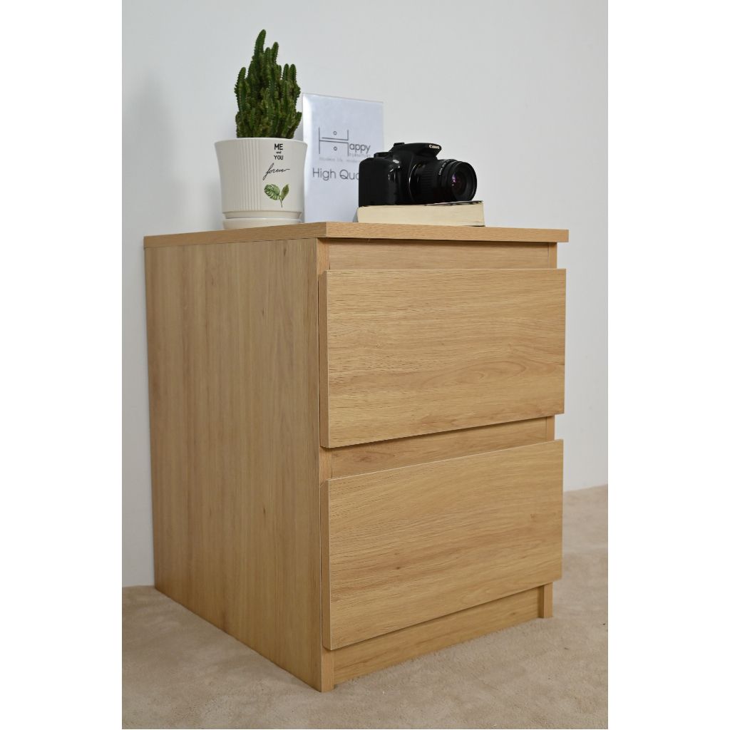 HAPPY FURNITURE , Táp đầu giường 2 hộc kéo - DOOBIE , THK_002 , 40cm x 48cm x 55cm