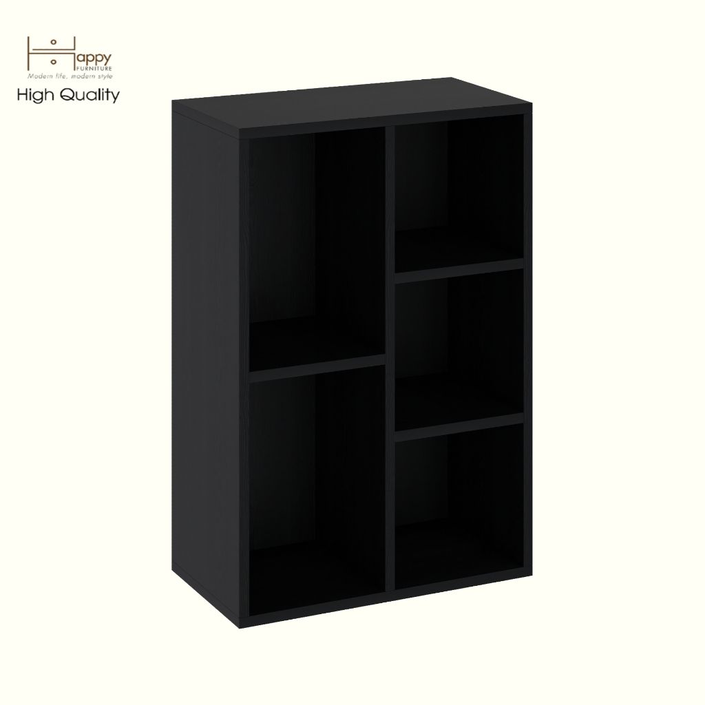 HAPPY FURNITURE , Kệ sách 5 ngăn - CATY , KSA_089, 52cm x 28cm x 77cm DxRxC