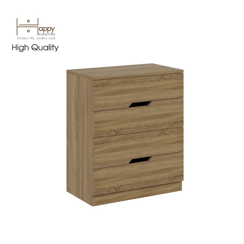 HAPPY FURNITURE , Tủ đựng đồ 4 ngăn kéo - DASH , THK_055 , 60cm x 35cm x 72cm