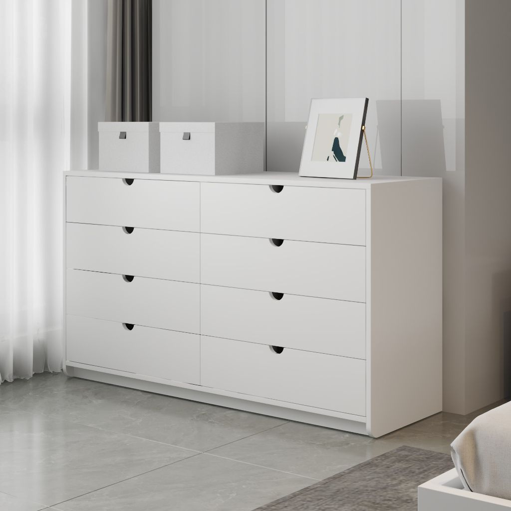 HAPPY FURNITURE , Tủ đựng đồ 8 ngăn kéo - CIRCLE , THK_085, 136cm x 45cm x 78cm