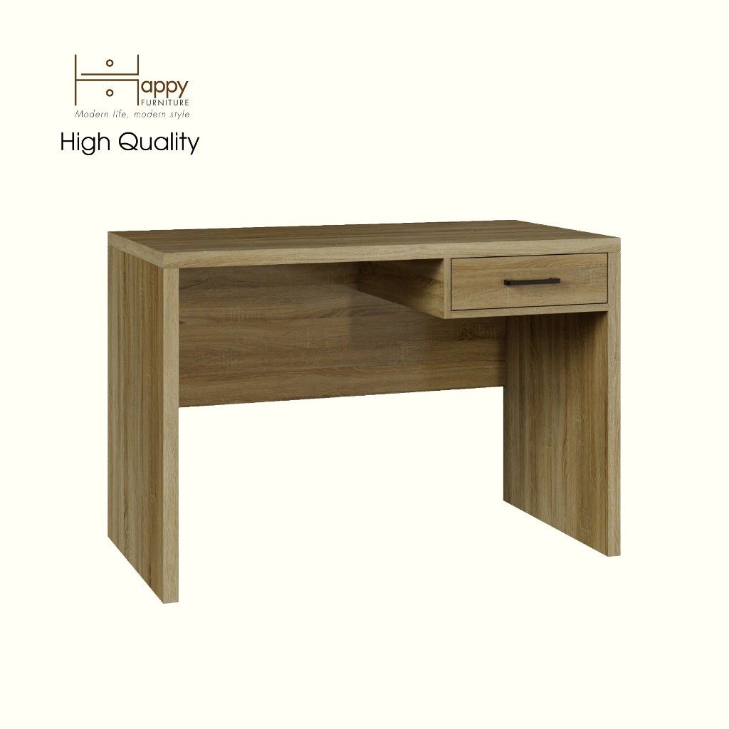HAPPY FURNITURE , HEINEE - Bàn trang điểm 1 ngăn kéo, BAN_128 , 110cm x 59cm x 75cm DxRxC, sản phẩm phổ thông