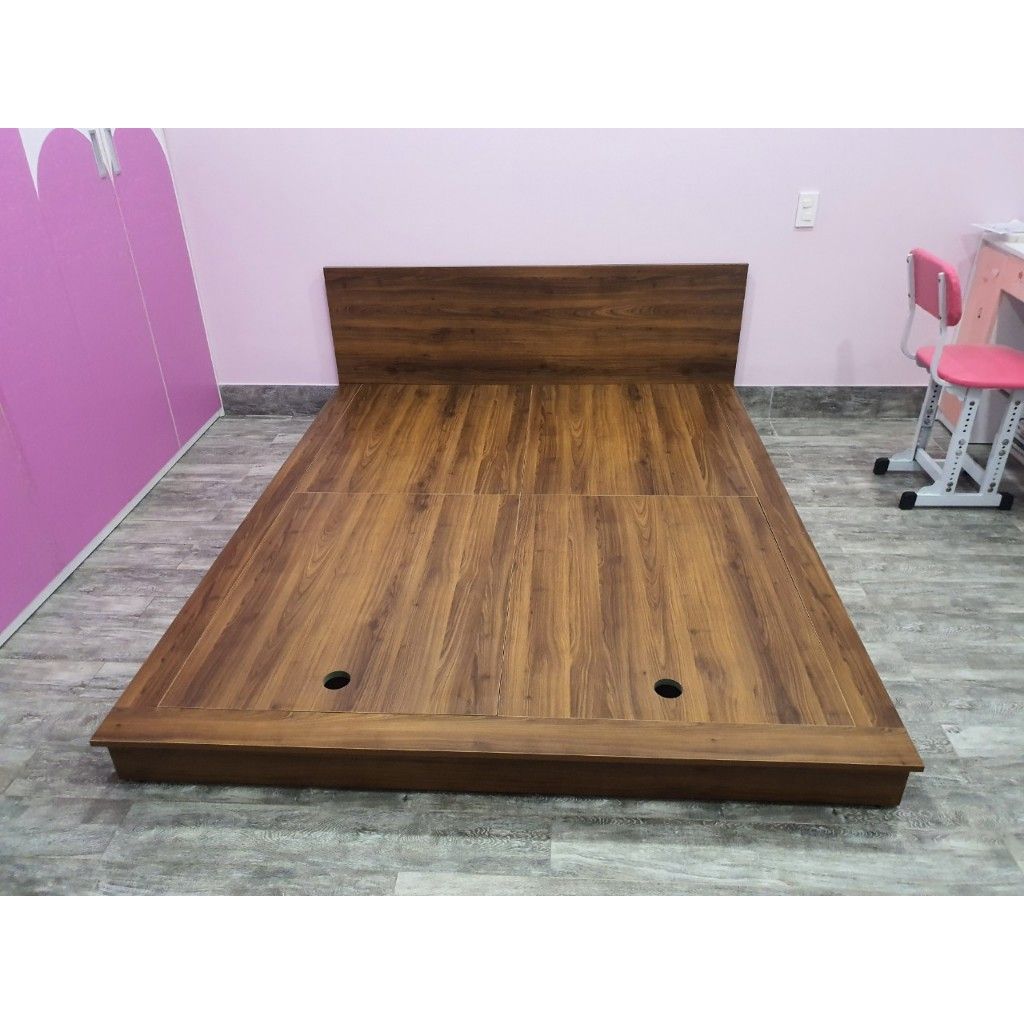 HAPPY FURNITURE , Giường ngủ kiểu Nhật - WESLEY , GNG_036 GNG_037 GNG_038 GNG_039 , 210x16cm , dài x cao