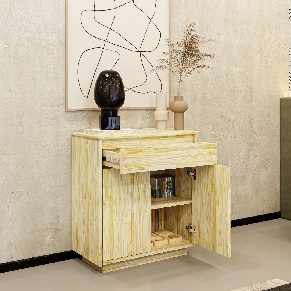 HAPPY FURNITURE , Gỗ tự nhiên , Tủ lưu trữ 2 cửa mở - GALI , TLT_011 , 70cm x 35cm x 76cm