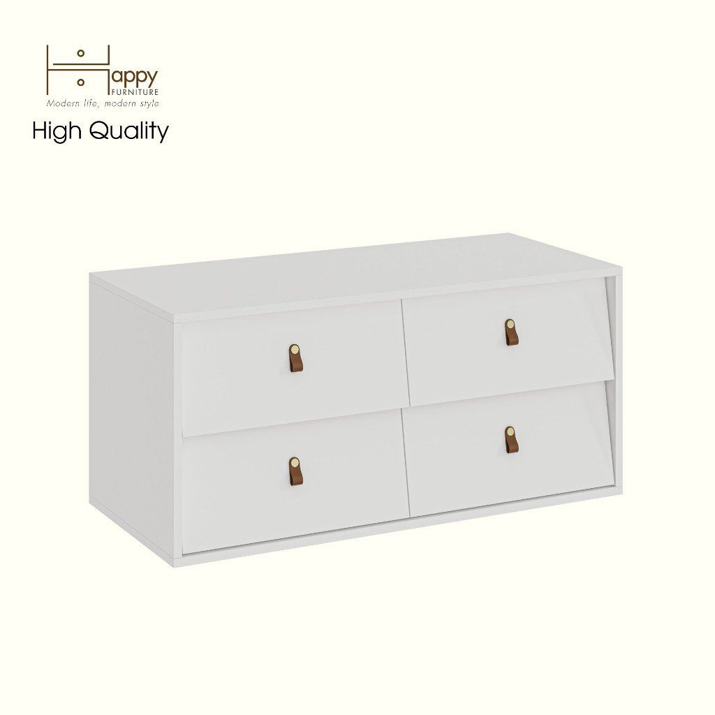 HAPPY FURNITURE , Tủ lưu trữ 4 ngăn kéo - CALYN , THK_313 , 100cm x 45cm x 47cm DxRxC