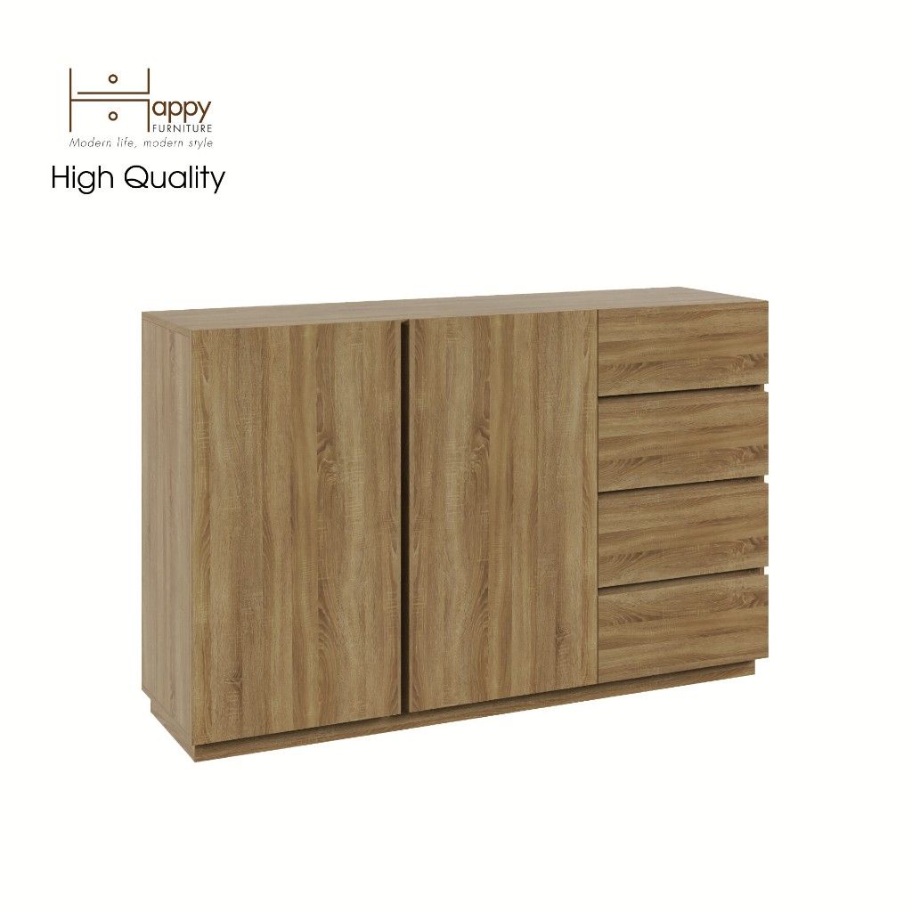 HAPPY FURNITURE , Tủ đựng đồ nhiều ngăn - MACRO , TCM_015 , 150cm x 42cm x 95cm
