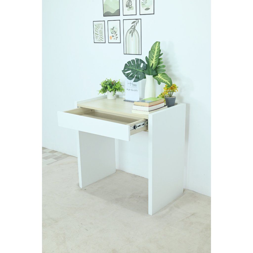 HAPPY FURNITURE , Bàn trang điểm 1 ngăn kéo - VIGGO , BAN_089 , 80cm x 45cm x 78cm