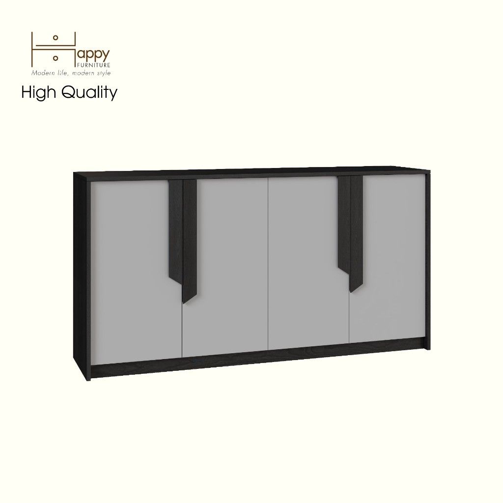HAPPY FURNITURE , Tủ lưu trữ 4 cánh mở - PONIX , TCM_112 , 160cm x 40cm x 84cm