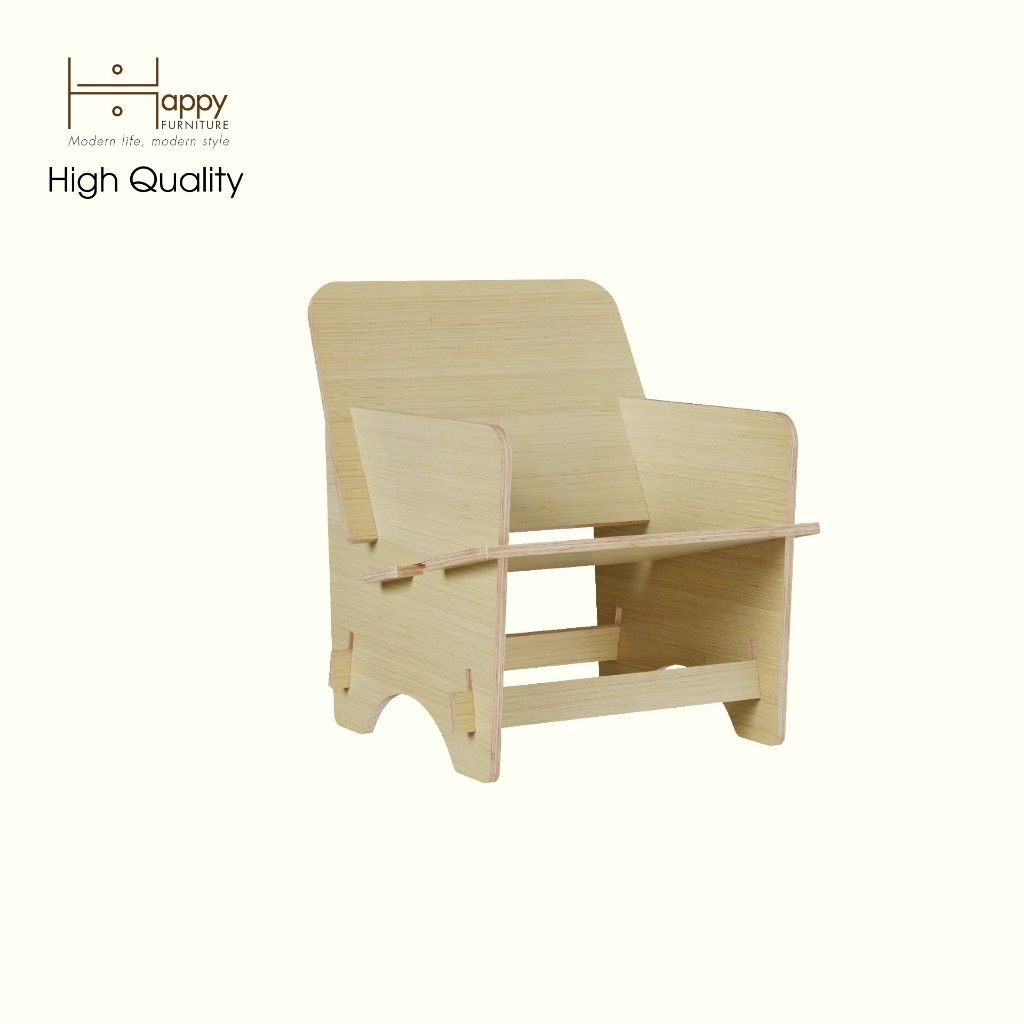 HAPPY FURNITURE , Gỗ tự nhiên , Ghế gỗ Plywood - SANARI , GHE_010 , 62cm x 61cm x 74cm DxRxC