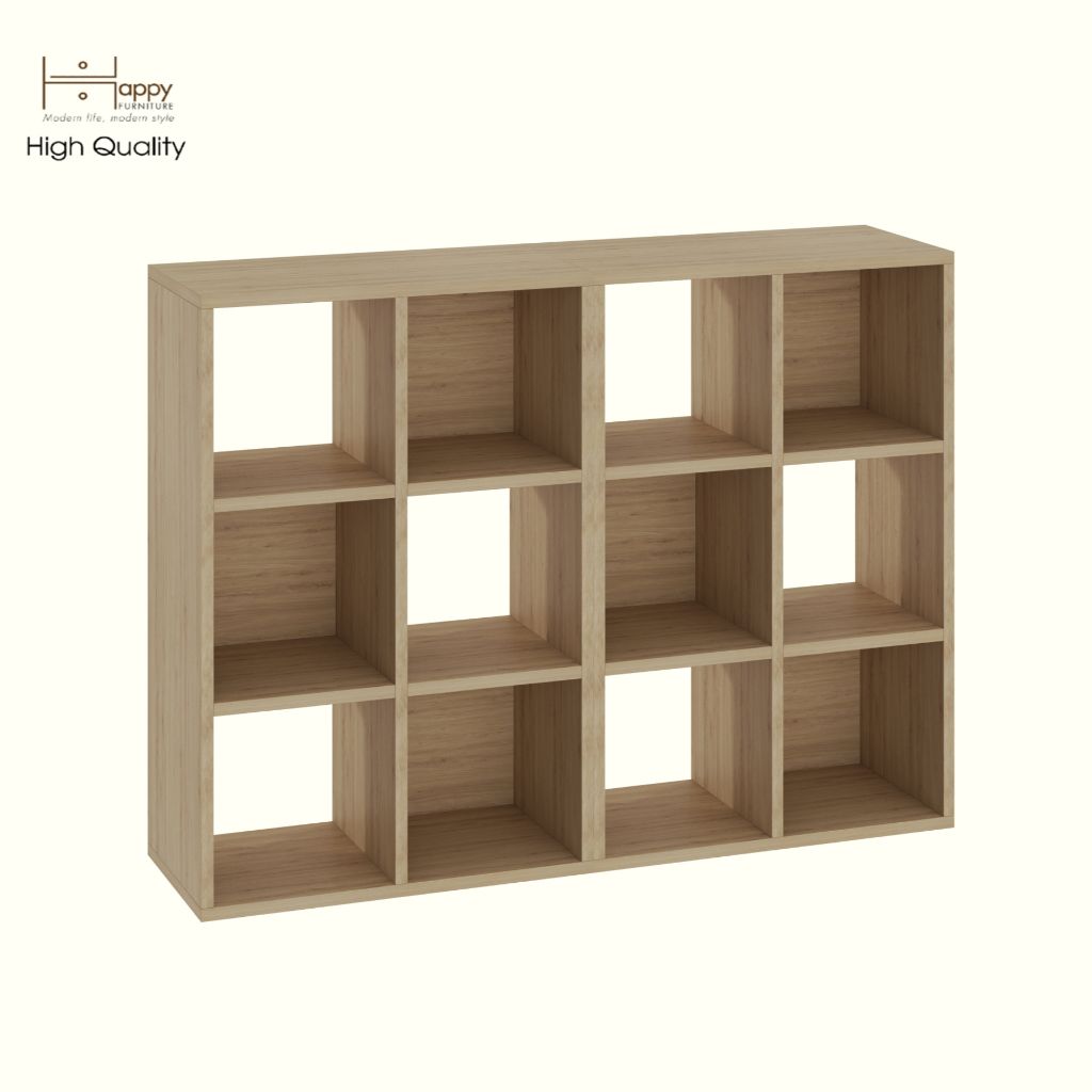 HAPPY FURNITURE , COMBO 2 kệ sách 6 ngăn - CHANN, KSA_103 , 108cm x 28cm x 80cm DxRxC