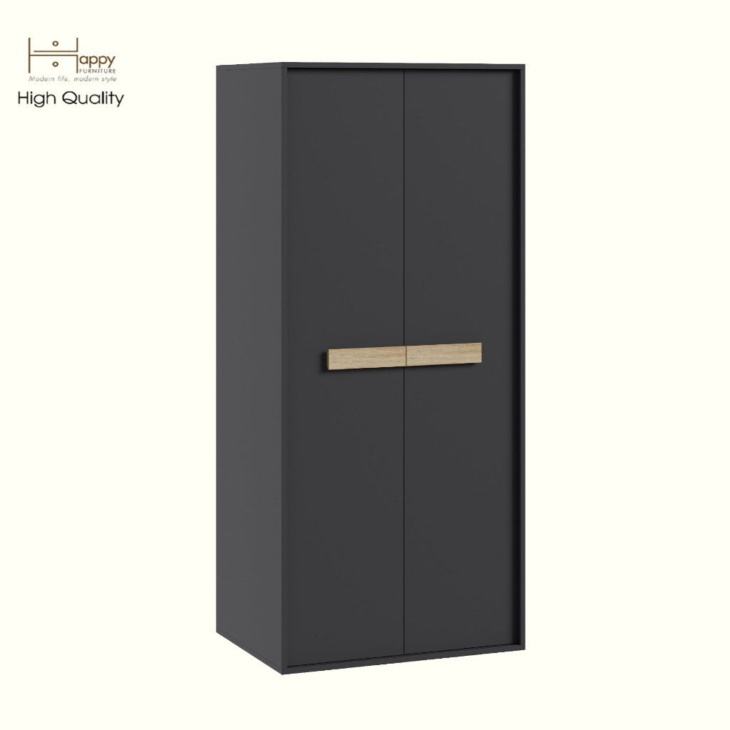 HAPPY FURNITURE , Tủ quần áo 2 cửa mở - SPACE, TCM_240 , 80cm x 59cm x 180cm DxRxC