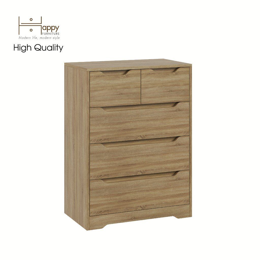 HAPPY FURNITURE , Tủ đựng đồ 5 ngăn kéo - ALEE , THK_042 , 70cm x 40cm x 94cm