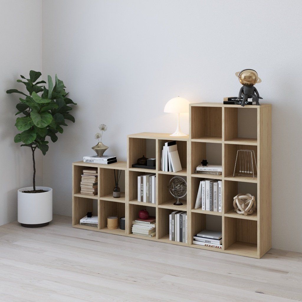 HAPPY FURNITURE , COMBO 3 kệ sách - CHANN, KSA_111 , 162cm x 28cm x 106cm DxRxC