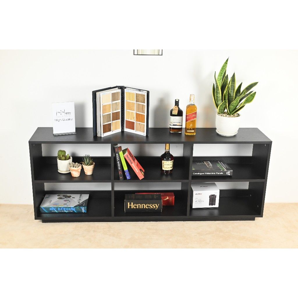 HAPPY FURNITURE , Kệ sách 2x3 - ZANE , KSA_034 , 160cm x 32cm x 62cm