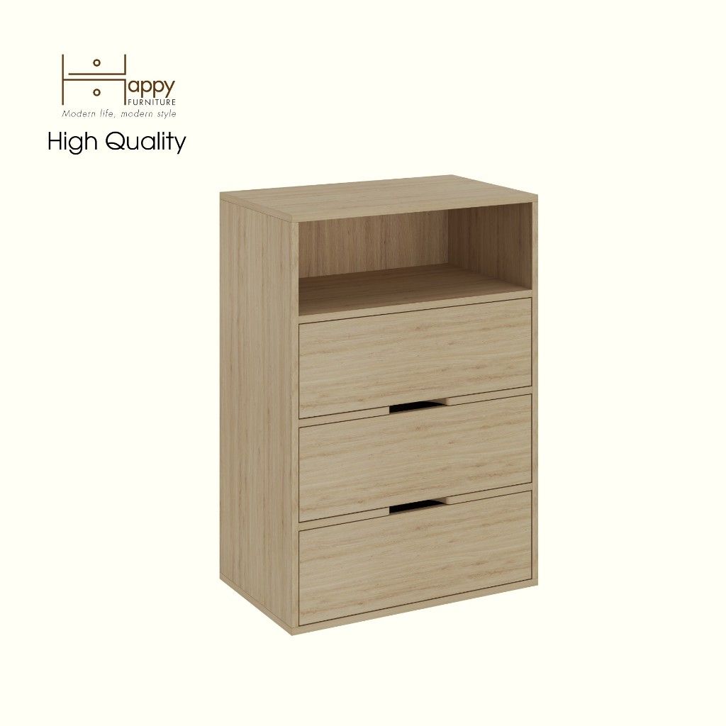 HAPPY FURNITURE , Tủ lưu trữ 3 ngăn kéo - LAYLA , THK_332 , 65cm x 40cm x 93cm DxRxC