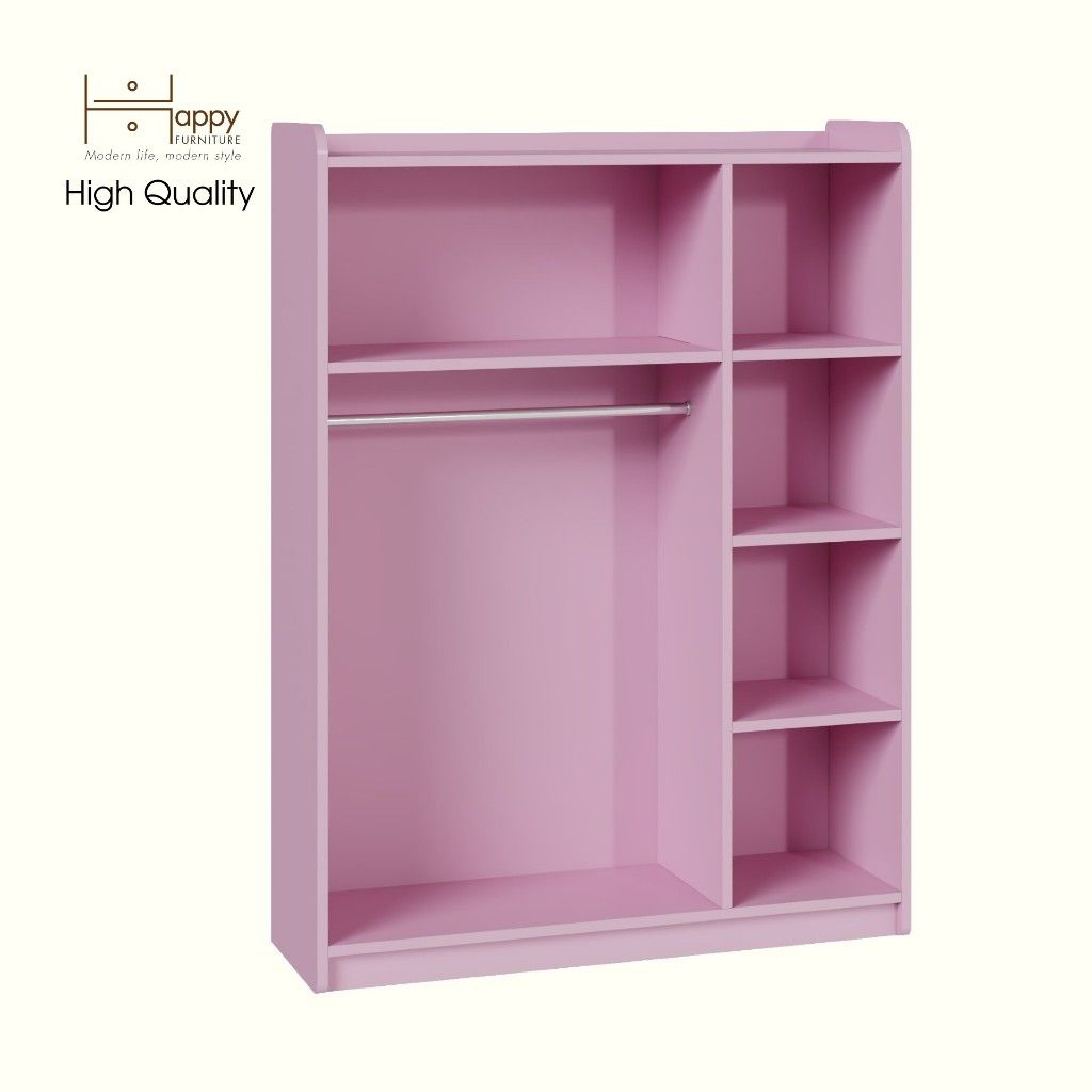 HAPPY FURNITURE , Tủ quần áo cho trẻ em - KID , TLT_007 , 100cm x 32cm x 134cm