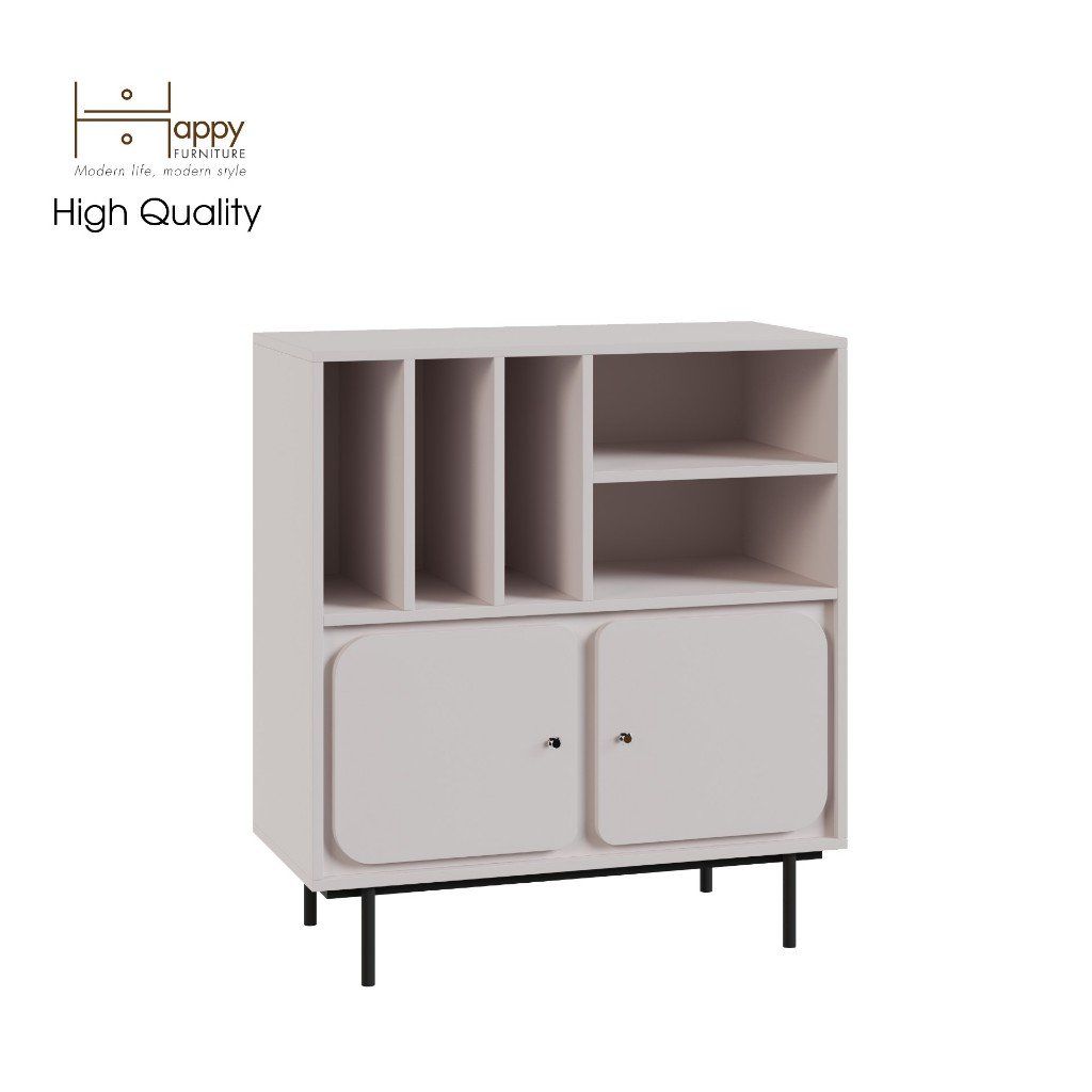 HAPPY FURNITURE , Tủ lưu trữ nhiều ngăn chân sắt - SWEETY , TCM_060 , 86cm x 40cm x 95cm