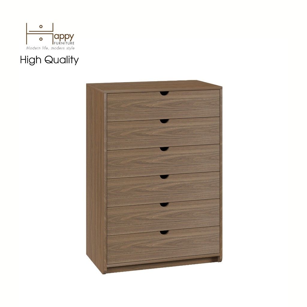 HAPPY FURNITURE , Tủ đựng đồ 6 ngăn kéo - CIRCLE , THK_084 , 76cm x 45cm x 110cm