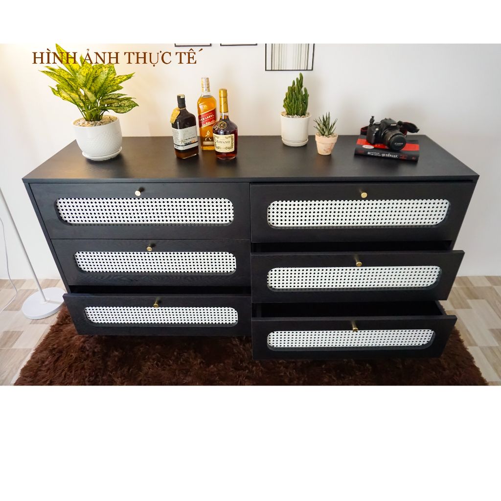 HAPPY FURNITURE , Tủ đựng đồ 3 tầng 6 ngăn kéo - MEYDAN, THK_079 , 160cm x 45cm x 86cm
