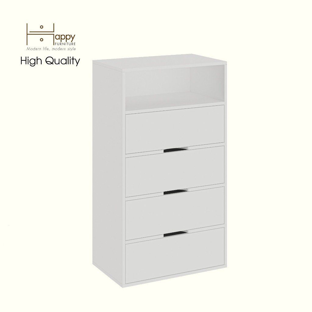 HAPPY FURNITURE , Tủ lưu trữ 4 ngăn kéo - LAYLA , THK_333 , 65cm x 40cm x 116cm DxRxC