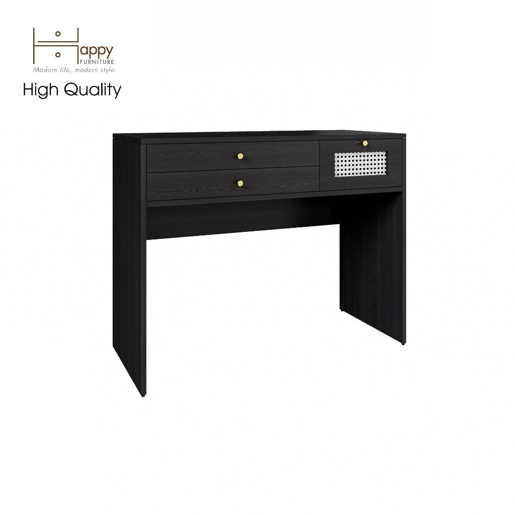 HAPPY FURNITURE , Bàn trang điểm 3 ngăn kéo - ROTAN , BAN_072 , 100cm x 45cm x 78cm