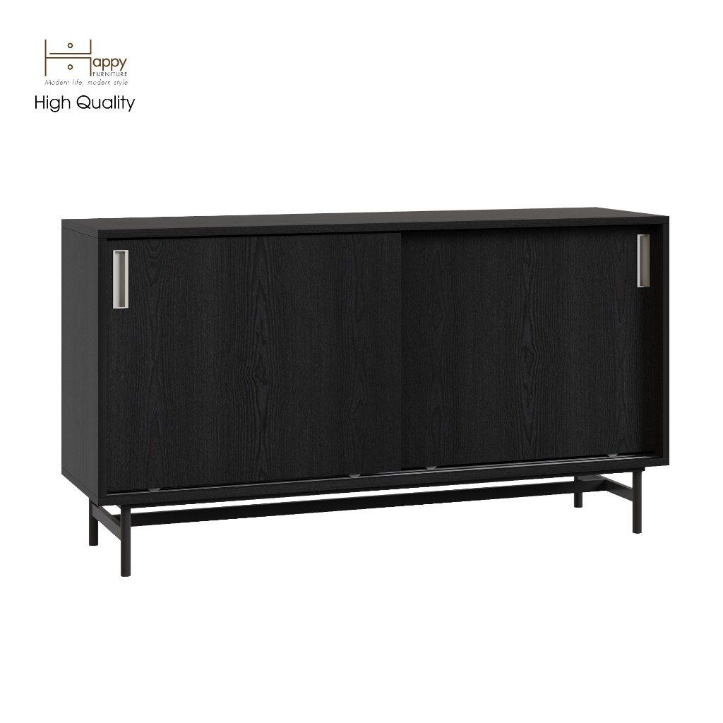 HAPPY FURNITURE , Tủ đựng đồ 2 cánh lùa chân sắt - LUCA , TCL_020 , 128cm x 36cm x 70cm