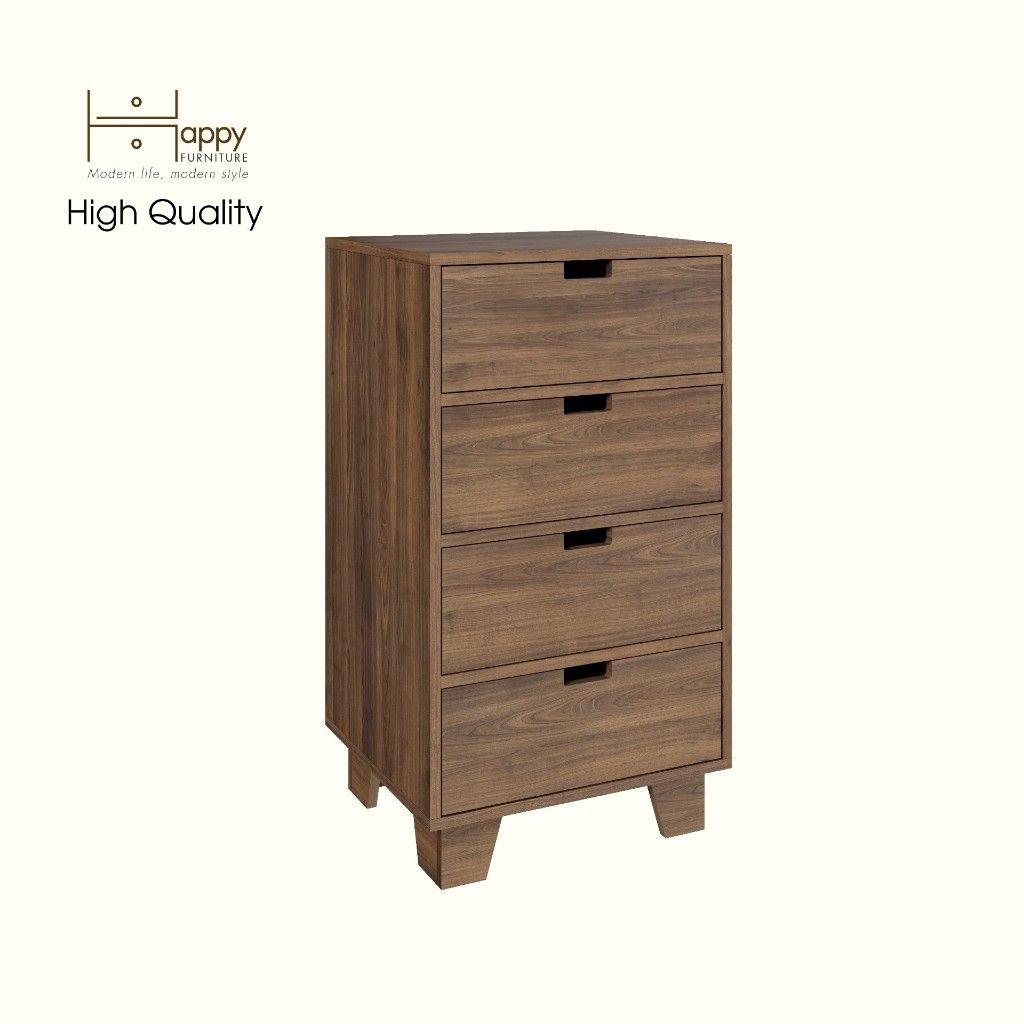 HAPPY FURNITURE , ALVA - Tủ lưu trữ 4 ngăn kéo , THK_228 , 50cm x 45cm x 90cm DxRxC