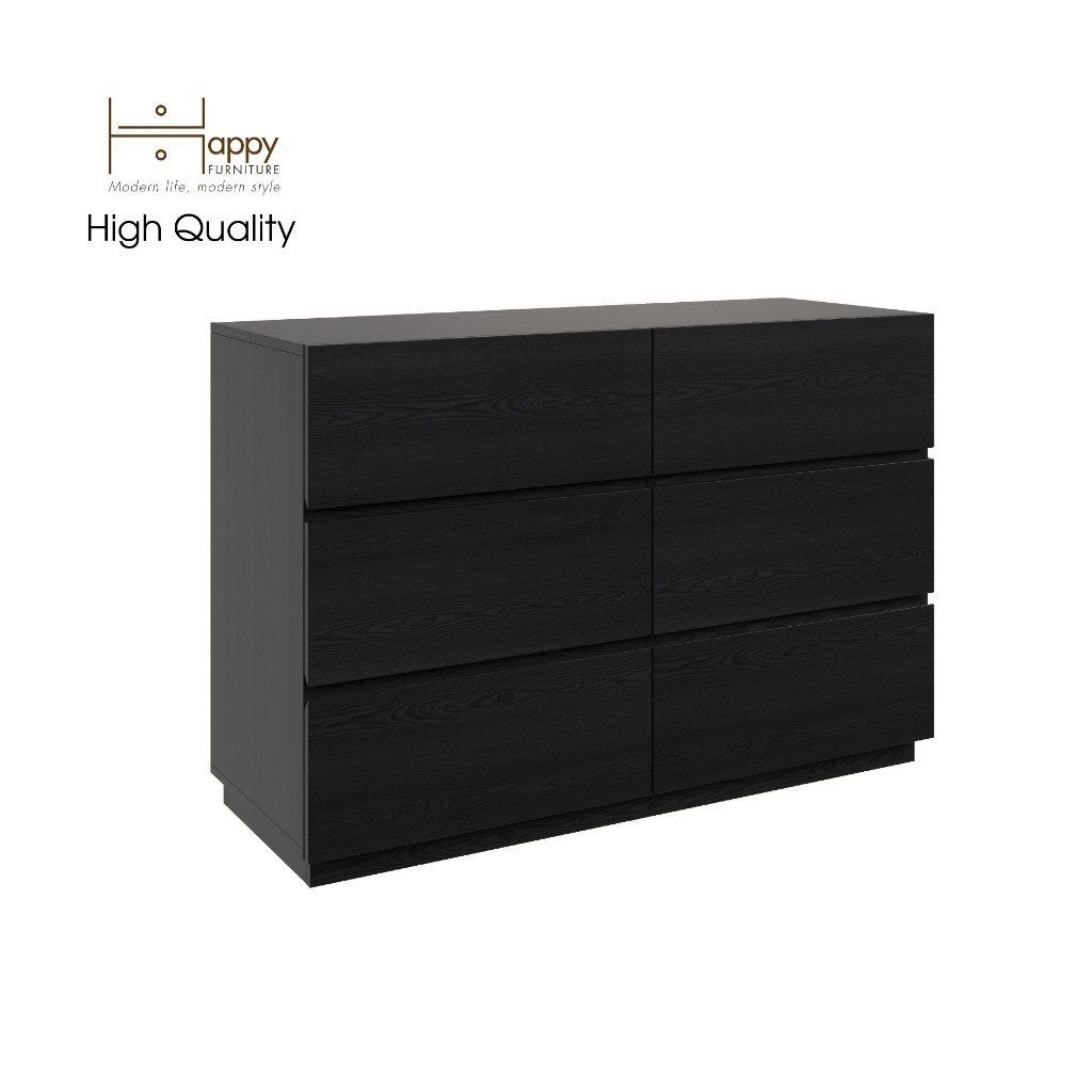 HAPPY FURNITURE , Tủ đựng đồ 6 ngăn kéo - MACRO , THK_038 , 120cm x 47cm x 82cm