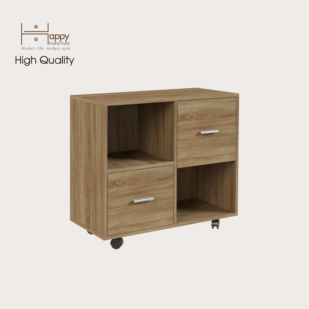 HAPPY FURNITURE , Tủ đựng hồ sơ 2 tầng - COMFEE , THK_014 , 80cm x 40cm x 66cm