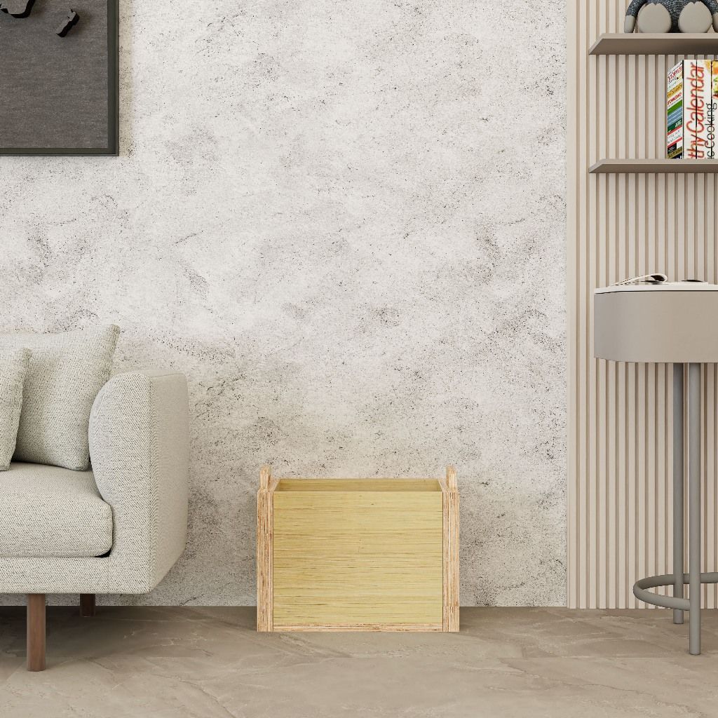 HAPPY FURNITURE , Gỗ tự nhiên , Thùng lưu trữ gỗ Plywood - GAMOR , TLT_026 , 45cm x 30cm x 35cm DxRxC