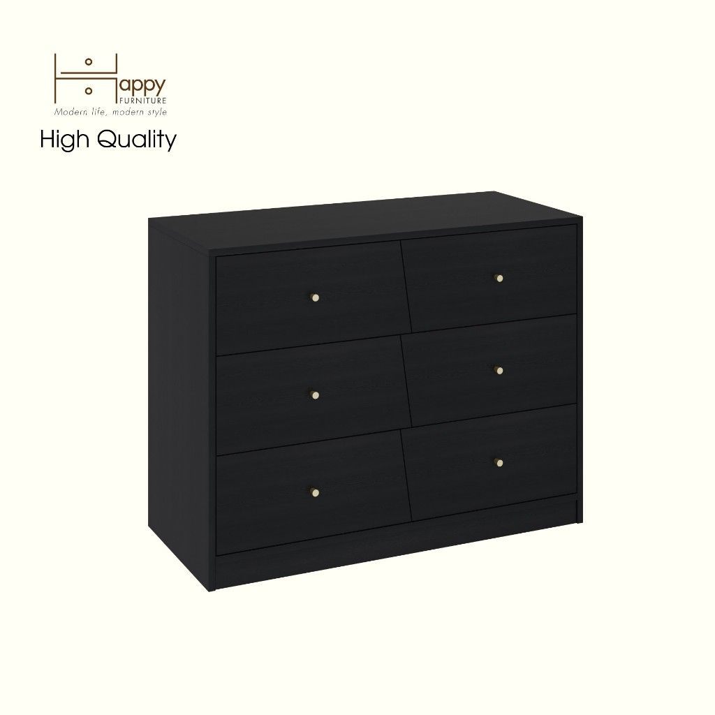 HAPPY FURNITURE , Tủ lưu trữ 6 ngăn kéo - DALEY ,THK_344 , 100cm x 45cm x 77cm DxRxC