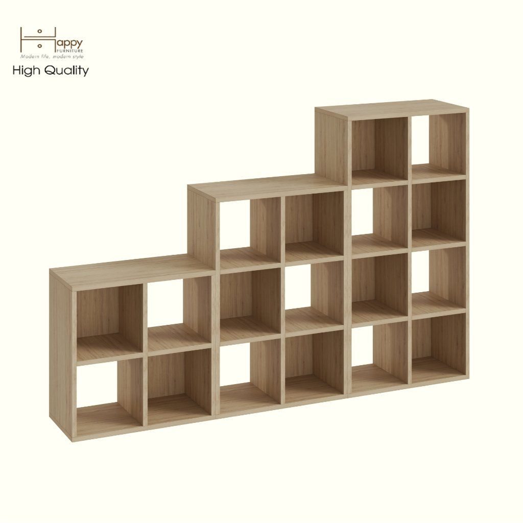 HAPPY FURNITURE , COMBO 3 kệ sách - CHANN, KSA_111 , 162cm x 28cm x 106cm DxRxC