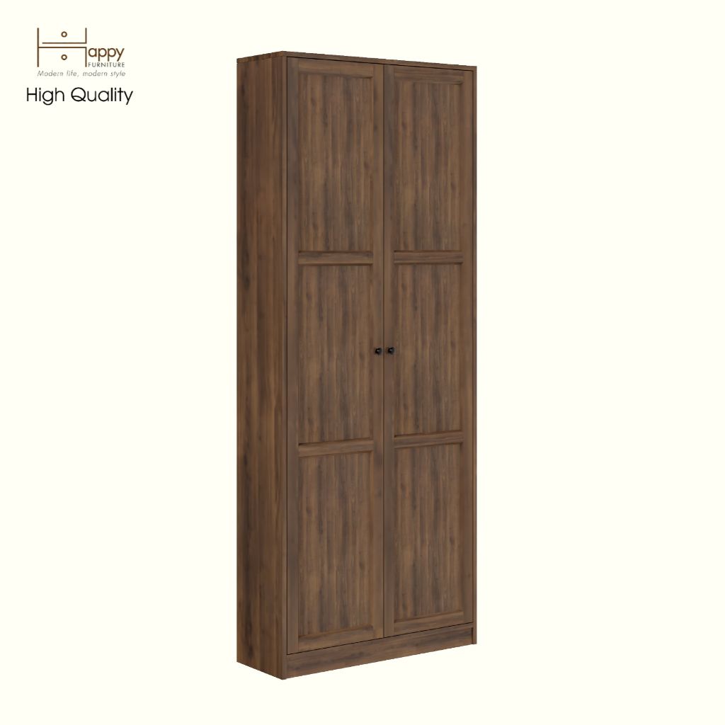 HAPPY FURNITURE , MATTA - Kệ sách 6 tầng 2 cánh mở, KSA_065 , 80cm x 28cm x 200cm DxRxC