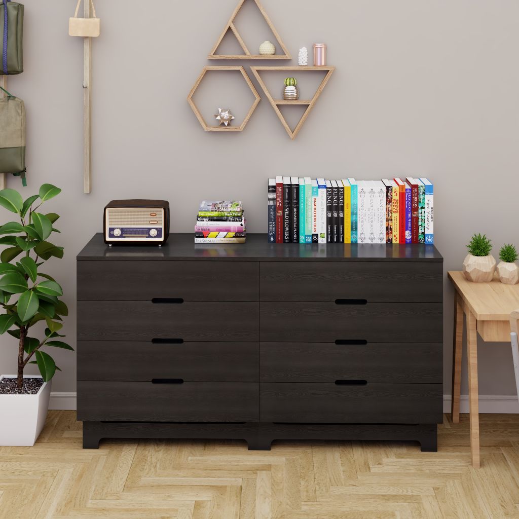 HAPPY FURNITURE , Tủ lưu trữ 8 ngăn kéo - MOLLY , THK_109 , 160cm x 45cm x 86cm
