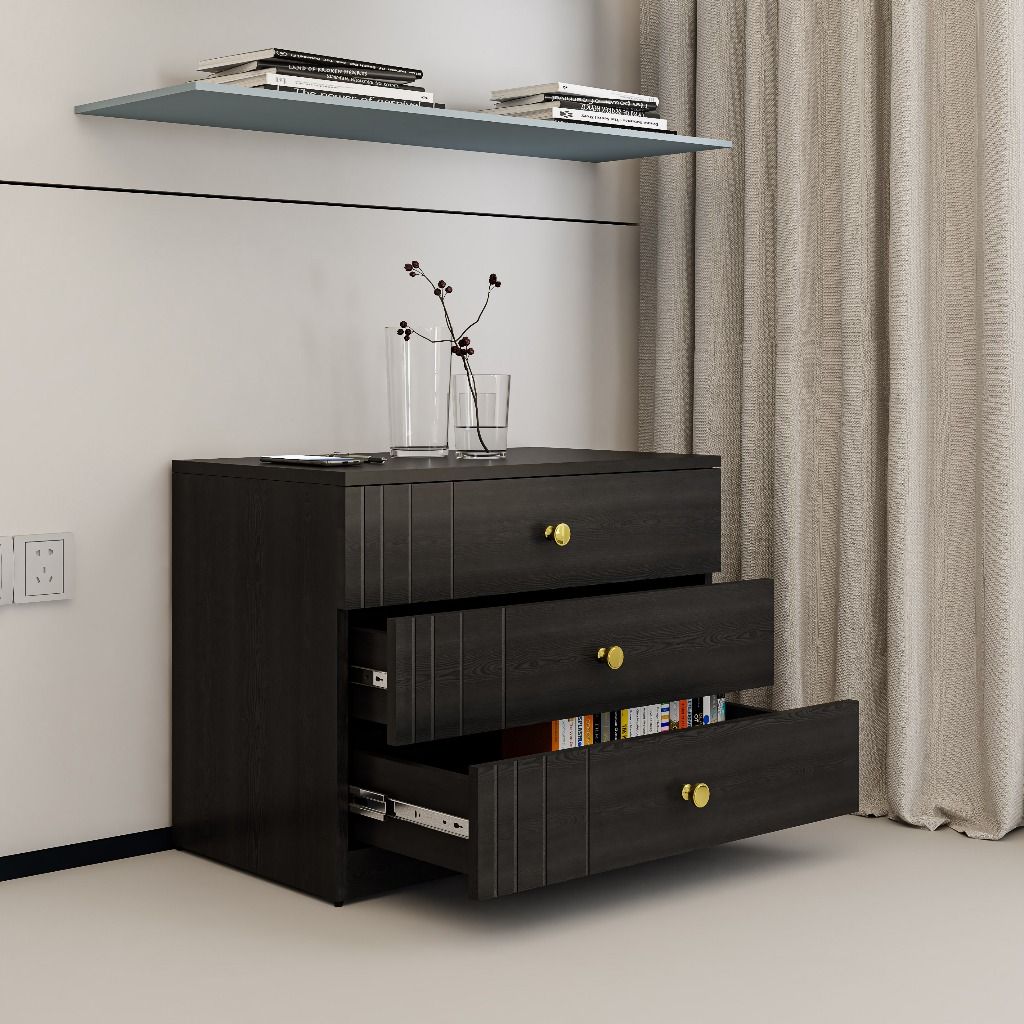HAPPY FURNITURE , Tủ lưu trữ 3 ngăn kéo - JOVIE, THK_150, 70cm x 40cm x 54cm