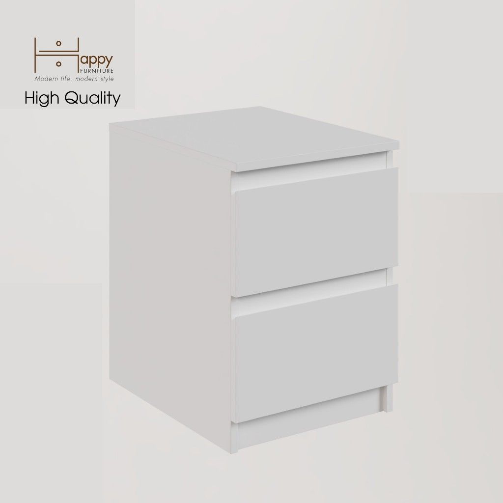 HAPPY FURNITURE , Táp đầu giường 2 hộc kéo - DOOBIE , THK_002 , 40cm x 48cm x 55cm