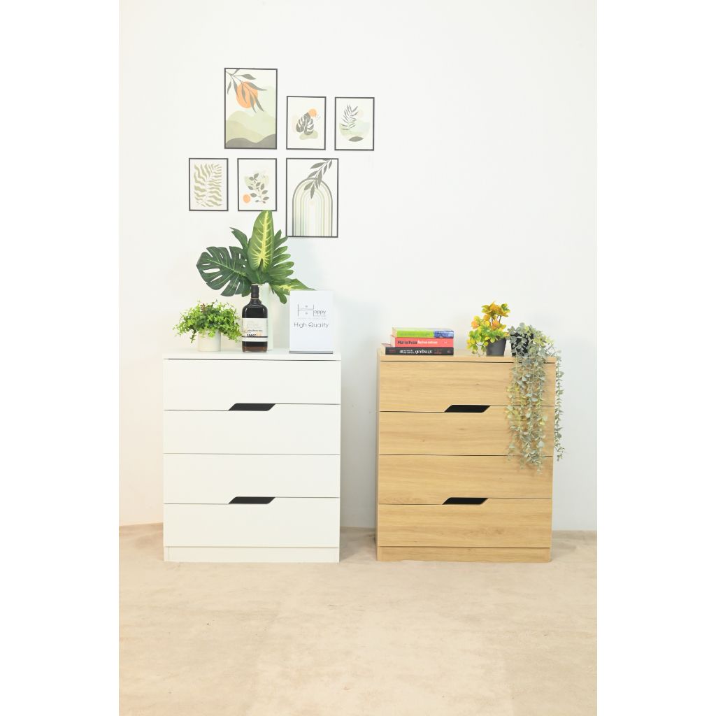 HAPPY FURNITURE , Tủ đựng đồ 4 ngăn kéo - DASH , THK_055 , 60cm x 35cm x 72cm