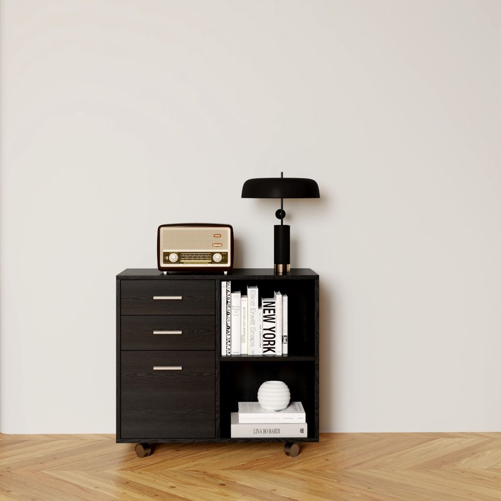 HAPPY FURNITURE , Tủ đựng hồ sơ 5 ngăn - COMFEE , THK_015 , 80cm x 40cm x 66cm