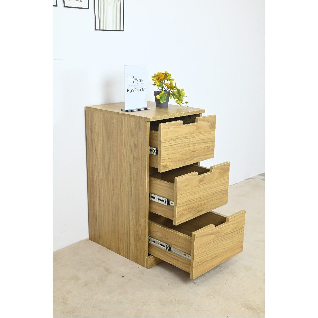 HAPPY FURNITURE , Tủ đựng đồ 3 ngăn kéo - SCANDINA , THK_102 , 40cm x 47cm x 76cm